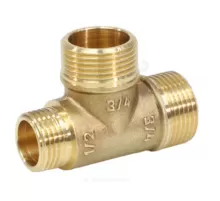 Тройник латунь переходной Ду 15х15х15 (1/2"х1/2"х1/2") НР/НР/НР VALFEX VF.131.L.012