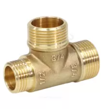 Тройник латунь переходной Ду 15х15х15 (1/2"х1/2"х1/2") НР/НР/НР VALFEX VF.131.L.012