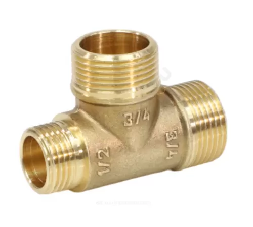 Тройник латунь переходной Ду 15х15х15 (1/2"х1/2"х1/2") НР/НР/НР VALFEX VF.131.L.012