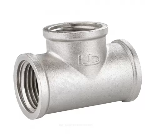 Тройник латунь никель Ду 20 (3/4") ВР/ВР LD LD.67.514.20