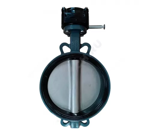 Затвор дисковый поворотный чугун Ду 300 Ру16 межфл с редуктором диск нерж манжета NBR Benarmo