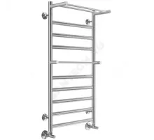 Полотенцесушитель водяной нерж сталь Лесенка (1/2") ВР с полочкой 500х1000мм 10П нижнее подключение Хендрикс Терминус 4670078529824