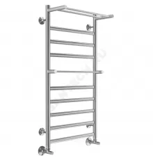 Полотенцесушитель водяной нерж сталь Лесенка (1/2") ВР с полочкой 500х1000мм 10П нижнее подключение Хендрикс Терминус 4670078529824