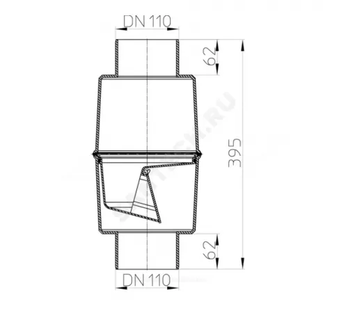 Клапан запахозапирающий водосточный PP HL603 Дн 110 HL HL603/1