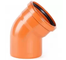 Отвод НПВХ коричневый Дн 110х30гр б/нап в/к Хемкор 2491212