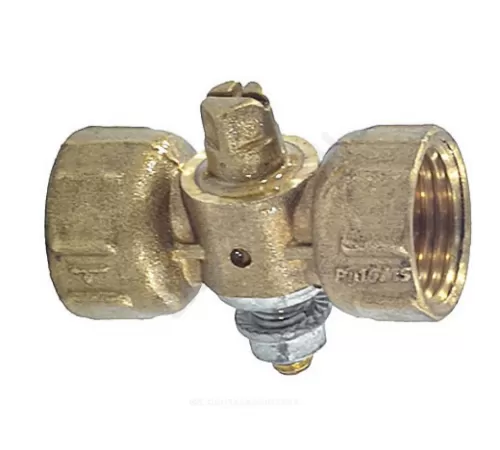 Кран для манометра 3-ходовой латунь 11б18бк(у)1 Ду 15 Ру16 ВР G1/2"-М20х1,5 без рукоятки без фланца Пензапромарматура 021011200