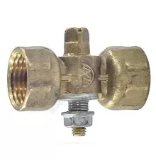 Кран для манометра 3-ходовой латунь 11б18бк(у)1 Ду 15 Ру16 ВР G1/2"-М20х1,5 без рукоятки без фланца Пензапромарматура 021011200