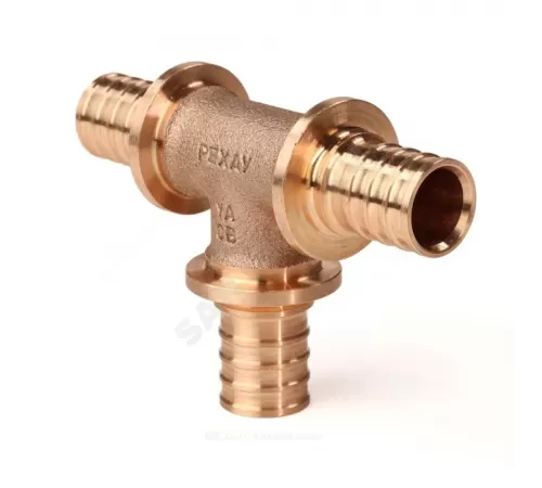Тройник для PE-X труб аксиальный бронза Дн 16х16х16 RX+ Рехау 14570313001