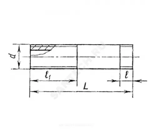 Сгон сталь удлиненный Ду 32 L=300мм б/комплекта из труб по ГОСТ 3262-75 КАЗ