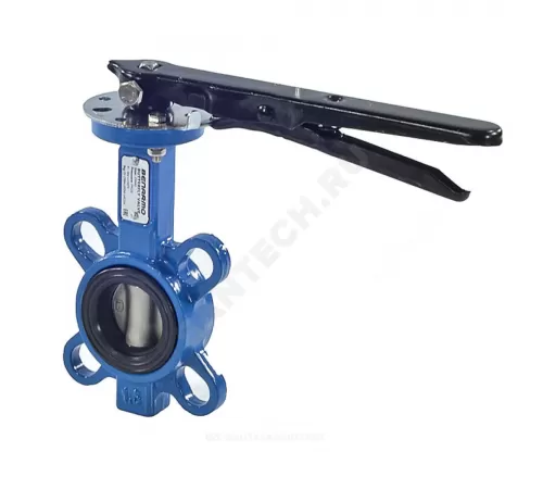 Затвор дисковый поворотный чугун Ду 40 Ру16 межфл с рукояткой диск нерж манжета EPDM EURO Benarmo