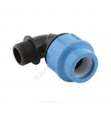 Отвод компрессионный ПЭ Дн 25х1"х90гр НР Джилекс 9273