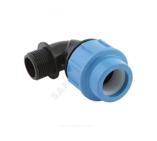 Отвод компрессионный ПЭ Дн 20х1/2"х90гр НР Джилекс 9270