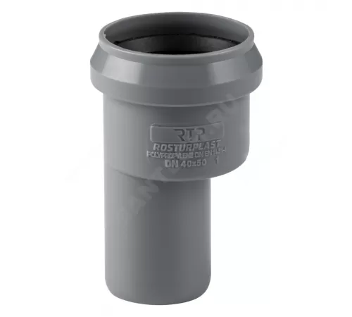 Переход PP-H эксцентрический серый Дн 40х50 б/нап в/к RTP (РосТурПласт) 36423