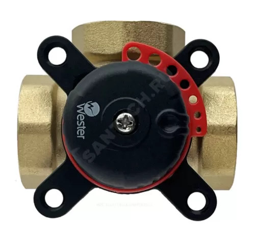 Клапан регулирующий латунь VRS3 поворотный Ду 15 Ру10 ВР 1/2" Kvs=1м3/ч Wester 0-04-2000