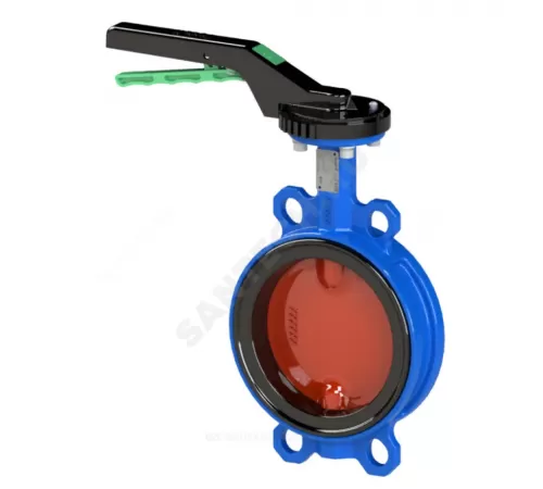 Затвор дисковый поворотный чугун VPI4448A-02EP Ду 65 Ру16 межфл с рукояткой диск чугун манжета EPDM Tecofi VPI4448A-02EP0065