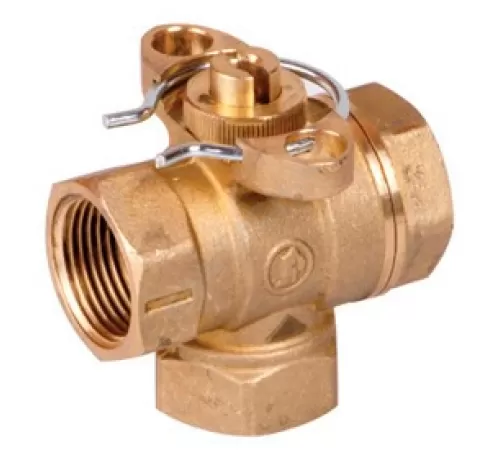 Клапан разделительный латунь R279D 3-ходовой Ду 25 ВР G1" Giacomini R279DY025