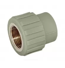 Муфта PP-R комбинированная серая Дн 20х1/2" ВР RTP (РосТурПласт) 10933