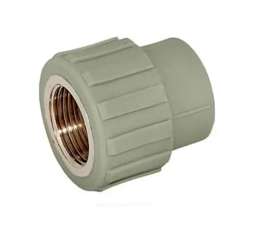 Муфта PP-R комбинированная серая Дн 20х1/2" ВР RTP (РосТурПласт) 10933