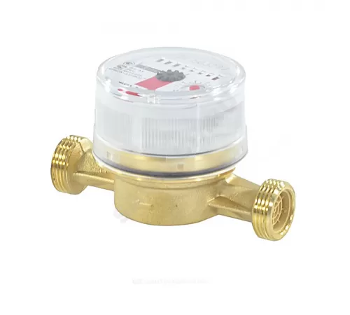 Счётчик г/в крыльчатый одноструйный Ду 15 Ру16 Qn=1,5 м3/ч 90С L=110мм резьба Б/К IP54 WFW20 Итэлма