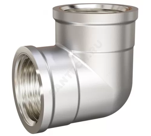 Угольник латунь никель Ду 20 (3/4") ВР LD LD.67.512.20