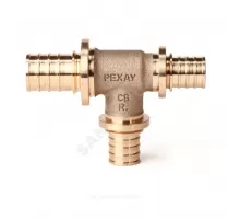 Тройник для PE-X труб аксиальный бронза Дн 40х32х32 переходной RX+ Рехау 14570923001