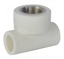 Тройник PP-R комбинированный белый Дн 20х3/4" ВР ZFPCL