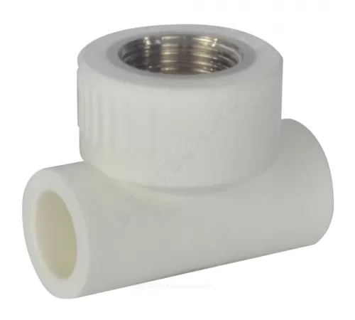 Тройник PP-R комбинированный белый Дн 20х3/4" ВР ZFPCL