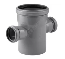 Крестовина PP-H 1-плоскостная серая Дн 110х50х50х87гр б/нап в/к RTP (РосТурПласт) 36481