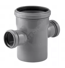 Крестовина PP-H 1-плоскостная серая Дн 110х50х50х87гр б/нап в/к RTP (РосТурПласт) 36481