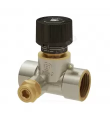 Клапан балансировочный ручной латунь Ду 15 G1/2" Ру16 Тмакс=120 оС ВР Kvs=1.7м3/ч без ниппелей с выходом под термодатчик подача Benarmo
