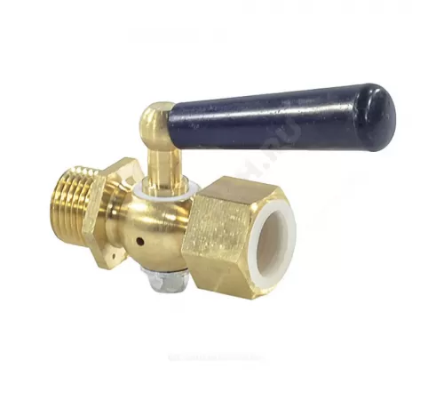 Кран для манометра 3-ходовой латунь Ру25 ВР/НР М12x1,5 с рукояткой без фланца Росма 00000031343