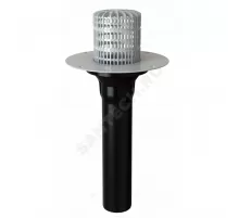 Воронка кровельная V-PVC с вертикальным выпуском ПВХ Дн 110 с листвоуловителем Fachmann 01.143