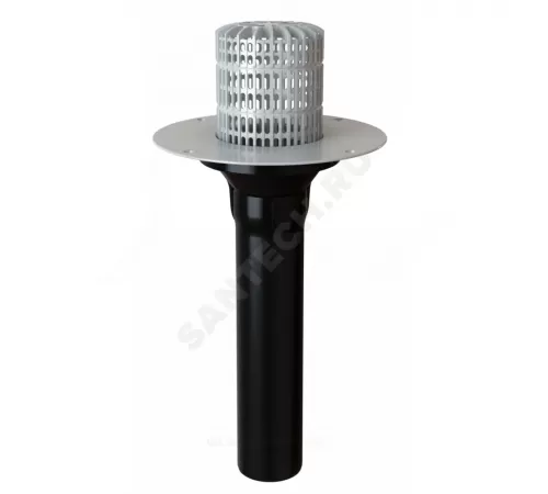 Воронка кровельная V-PVC с вертикальным выпуском ПВХ Дн 110 с листвоуловителем Fachmann 01.143