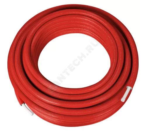 Труба PE-Xa/EVOH красная Дн 20х2,8 Ру10 Тмакс=95C в PE изоляции 6 мм бухта 100м РОС