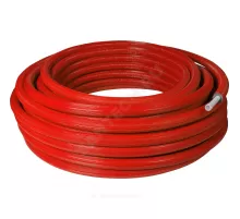 Труба PE-Xa/EVOH красная Дн 20х2,8 Ру10 Тмакс=95C в PE изоляции 6 мм бухта 100м РОС