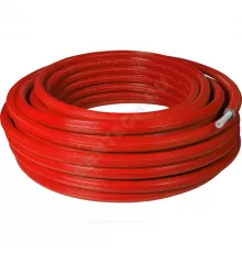 Труба PE-Xa/EVOH красная Дн 16х2,2 Ру10 Тмакс=95C в PE изоляции 6 мм бухта 100м РОС