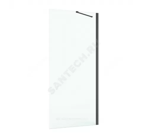 Стенка душевая Capital 900х1950мм прозрачное стекло профиль черный Roca M4409016M