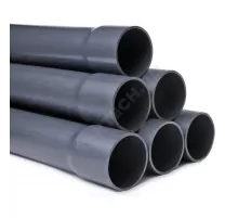 Труба НПВХ 125 SDR26 Дн 140х5,4 Ру10 L=3м серая напорная раструбная под клеевое соединение Aquaviva AQV314054R