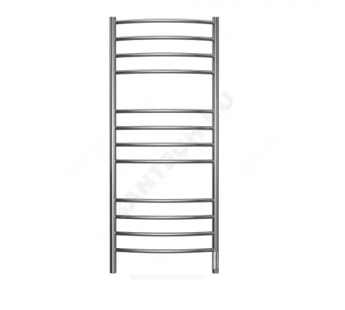 Полотенцесушитель электрический нерж сталь Лесенка 294 Вт 500х1250мм 12П со встроенным диммером справа Классик Терминус 4670078544476