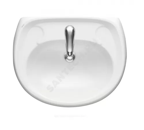 Умывальник Воротынский 57 1 отверстие под смеситель по центру белый Santeri 1.3111.7.S00.10B.0.