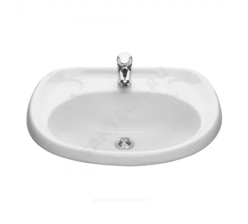 Умывальник Воротынский 57 1 отверстие под смеситель по центру белый Santeri 1.3111.7.S00.10B.0.