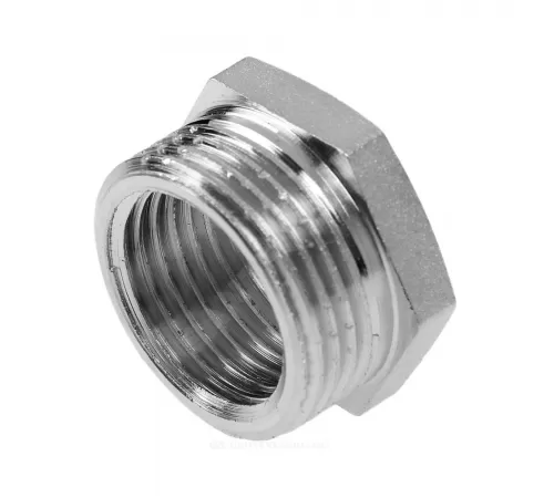 Футорка латунь хром Ду 15х10 (1/2"х3/8") НР/ВР R93 Giacomini R93X006