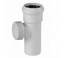 Ревизия PP-MD круглая крышка, резьбовая бесшумная светло-серая Skolan Safe SKRE Дн 90 (DN90) б/нап в/к Ostendorf 334600