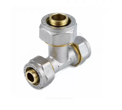 Тройник переходной МП латунь никель обжим Дн 26х20х26 ГОСТ 32415-2013 7012 Aquasfera 7012-06