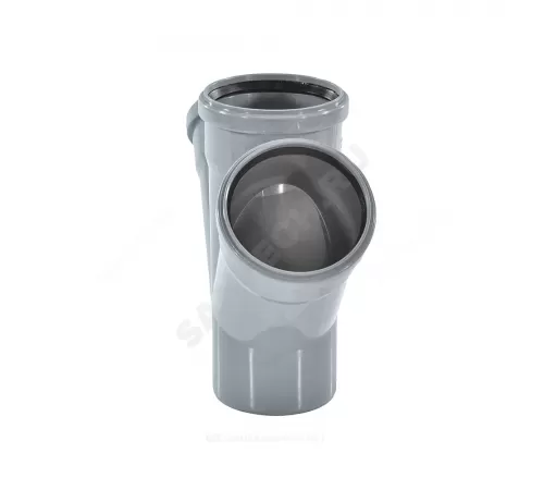 Крестовина PP-H 1-плоскостная серый Дн 50х50х50х45гр б/нап в/к VALFEX 27105050