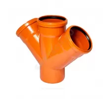 Крестовина PP-B 1-плоскостная коричневая Дн 110х110х110х45гр б/нап в/к RTP (РосТурПласт) 36550