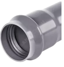 Труба НПВХ SDR33 Дн 110х3,4 Ру8 L=6,12м серая напорная раструбная под соединение с уплотнительным кольцом 45С в/к Хемкор 1191011