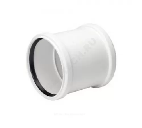 Муфта PP-H двухраструбная бесшумная белая Дн 110 б/нап Rehau 11214941001