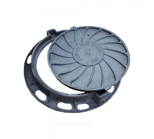 Люк чугун канализационный (К) Т (тяжелый) С250 круглый m=98кг h=100мм Т(С250)-1-60 ГОСТ 3634-2019