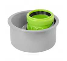 Переход PP-H регулируемый серый Дн 110х50х3-40гр б/нап в/к VALFEX 26110050